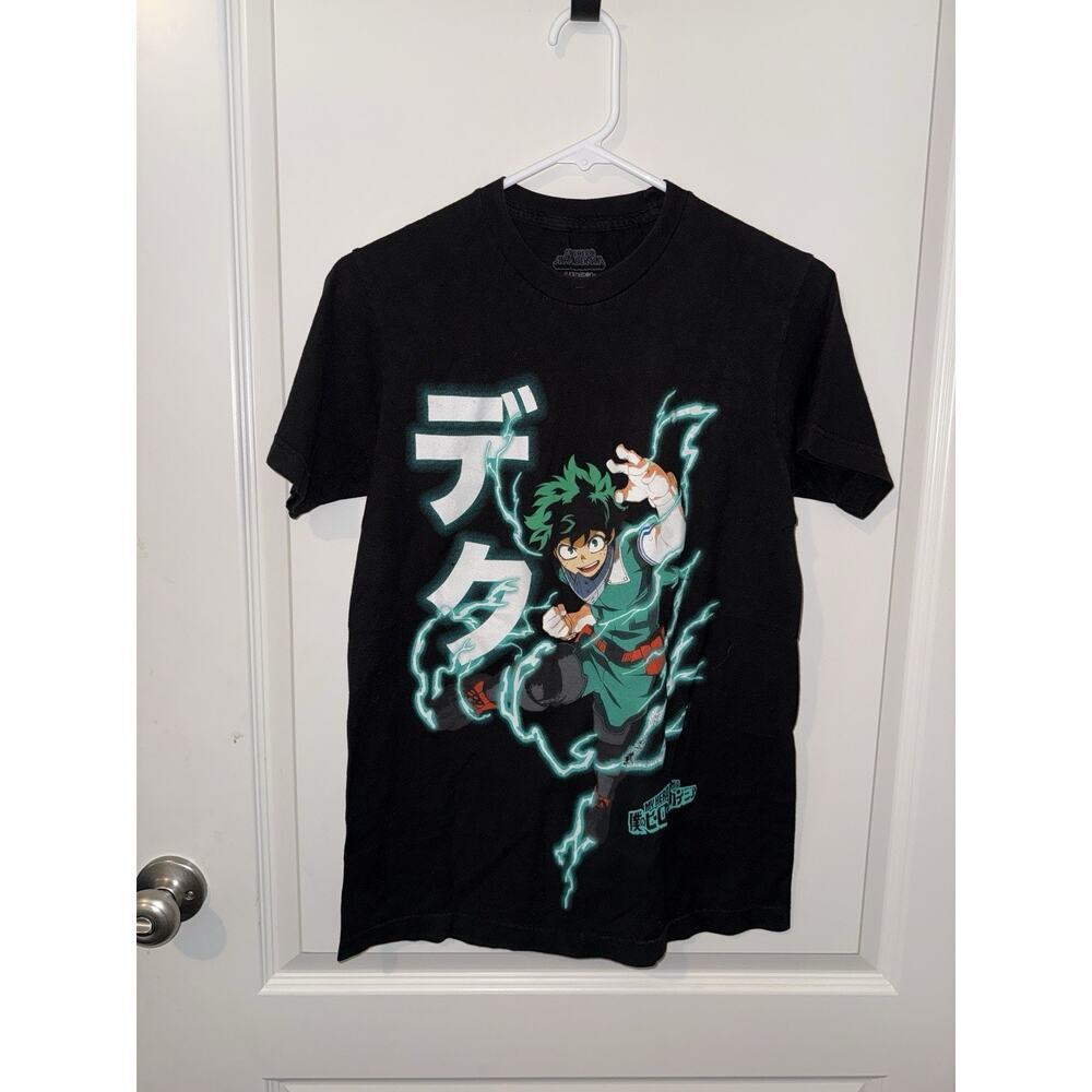 TOP MEN My Hero Academia Black T-Shirt Size S(34-36)